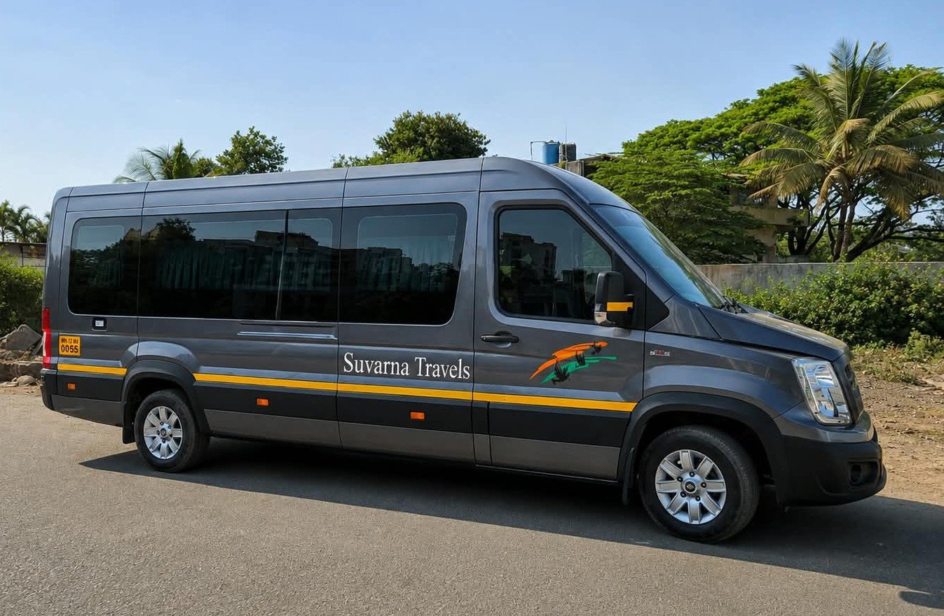 Suvarna Travels AC Tempo Travel on rent in Pune PCMC
